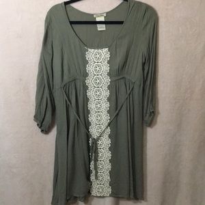 Flying tomato green long sleeve dress NWOT